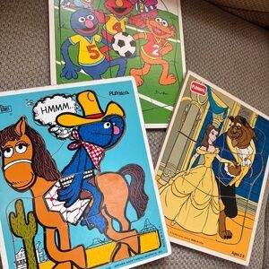 Playskool vintage Cartoon Character Puzzle Set - Multicolor